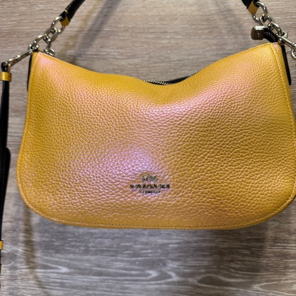 Coach Leather Iridescent Pearlescent Hologram Chelsea Crossbody Purse - Picture 2 of 16